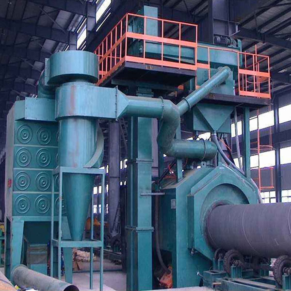 钢管内孔除锈-钢管防腐喷砂机-钢管喷砂清理机组